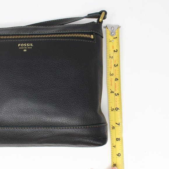 Fossil Bags Fossil Mini Piper Pebbled Leather Crossbody Black